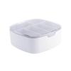 Veemoon 6grids Section Desktop Cable Storage Box Lid Power Cord Wire Organizer Earphone Data Cable Holder Cord Management Wire Shelf for Home Office view 1