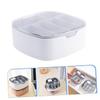 Veemoon 6grids Section Desktop Cable Storage Box Lid Power Cord Wire Organizer Earphone Data Cable Holder Cord Management Wire Shelf for Home Office view 3