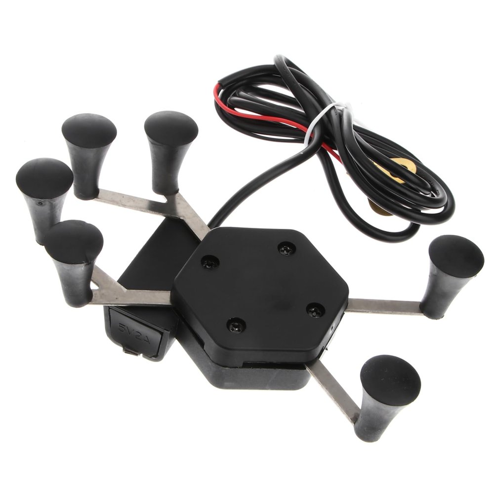 DOITOOL Motorbike Anti-Theft Handle Bracket Durable Mobile Phone Holder for Bicycle Motorcycle Easy Installation Compatible with Standard Handlebar Black