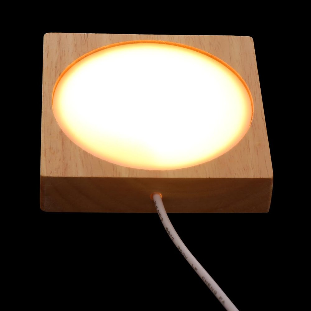 PRETYZOOM Led Bedside Night Light Modern Table Lamps Warm Light Small Night Lamp Led Luminous Base
