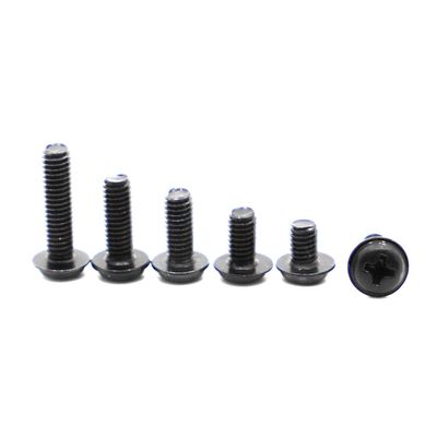 20/50Pcs PWM M2 M2.5 M3 M4 Black Carbon Steel Pan Padded Screws Referral Computer Case Chassis Fixed Motherboard Screw with Pad - (Size: M3 20pcs, Length: 12mm)