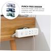 OSALADI 3pcs Wall-mounted Fixators Punch Cable Brackets for Cord Organization Self-adhesive Socket Holders view 3