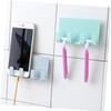 OSALADI Sturdy Wall-Mounted Phone Charging Bracket Adhesive Phone Holder Mobile Phone Storage Rack No Drilling for Bedroom Random view 2