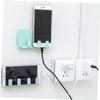 OSALADI Sturdy Wall-Mounted Phone Charging Bracket Adhesive Phone Holder Mobile Phone Storage Rack No Drilling for Bedroom Random view 4
