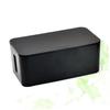 DOITOOL Power Cord Storage Box Plastic Organizer for Efficient Black Keeps Wires Hidden and Tidy Office view 2