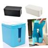 DOITOOL Power Cord Storage Box Plastic Organizer for Efficient Black Keeps Wires Hidden and Tidy Office view 4