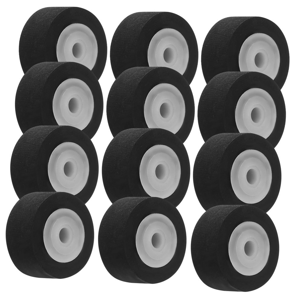 Homoyoyo 12pcs Cassette Pad Tapersure Accessories Plastic Pinch Rollers for Tape Recorder and Radio Repair