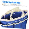 Homoyoyo Multifunctional Garden Tool Bag Oxford Cloth Tote Multiple Pockets for Easy Access for Outdoor Gardening Home Repair and Tool Storage Light Blue view 2