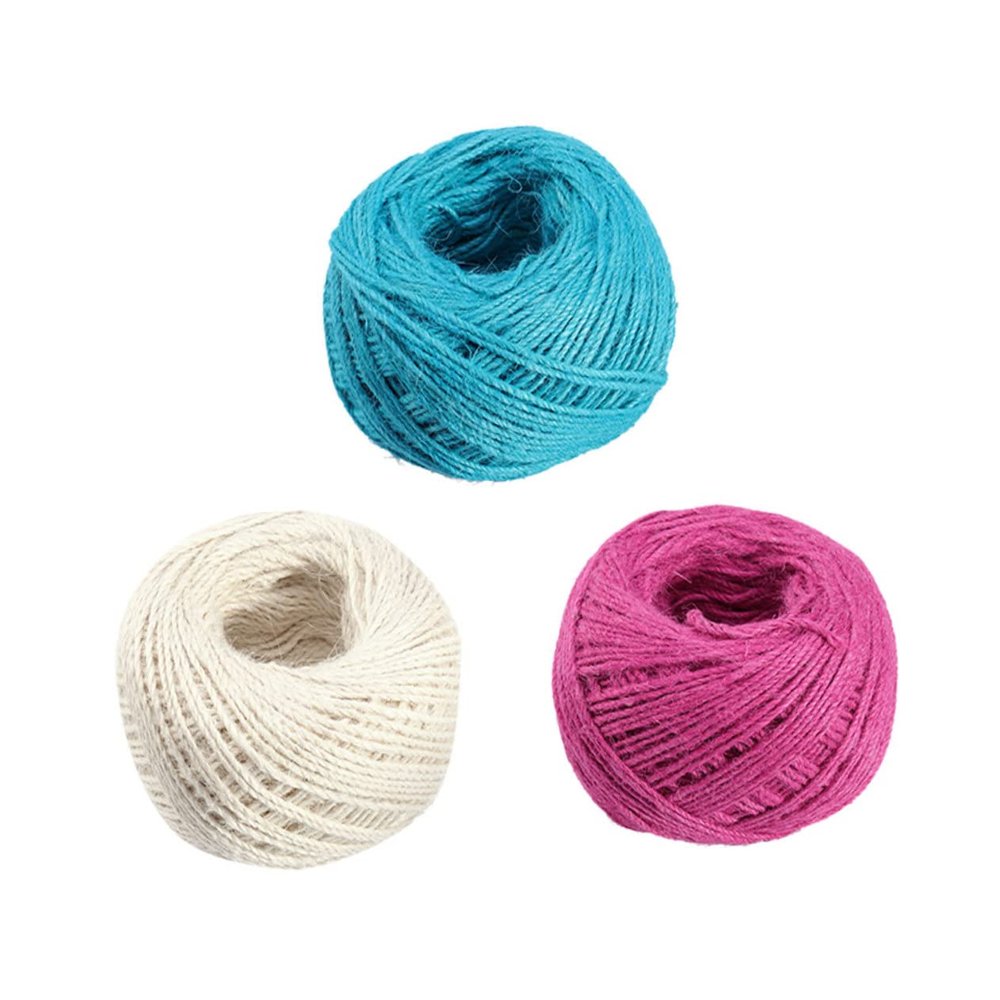 DirectNine Basics 50m Rope 3 Pack 2mm String Natural Reusable Ideal for Crafts Decorations Gardening DIY Projects