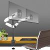 Universal TV Stand Dual Monitor Stand, Height Adjustable Gas Spring Double Arm Monitor Mount Desk Stand Fits Two 20 to 27 Inch Screens, Max VESA 100x100mm view 1
