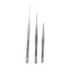 jojofuny 3pcs Stainless Steel Tweezers Precision Tongs with Straight Tips for Electronics Jewelry Making and for Objects and Repairs view 1