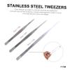 jojofuny 3pcs Stainless Steel Tweezers Precision Tongs with Straight Tips for Electronics Jewelry Making and for Objects and Repairs view 4