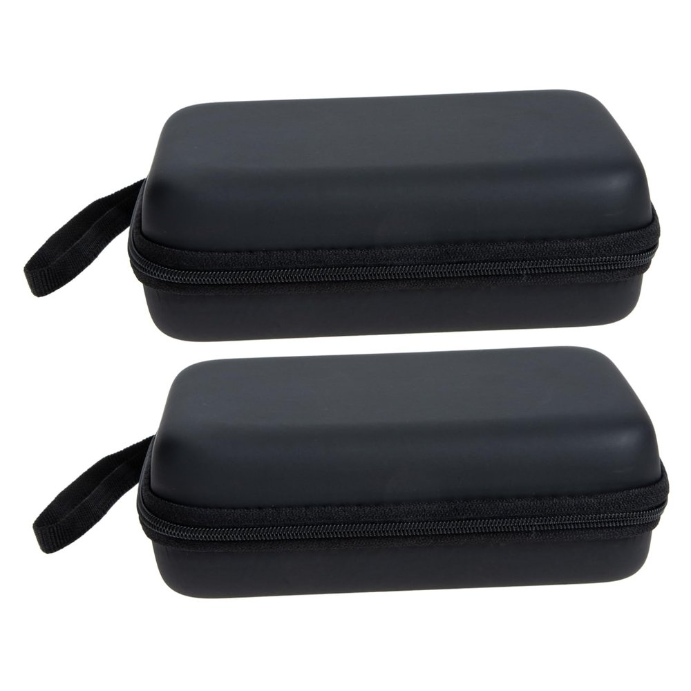 Homoyoyo 2pcs Portable Electronics Organizer Bag Zipper Storage Pouch for Cables Chargers Earphones and Digital Accessories Shockproof Eva Design for Travel and Home Use