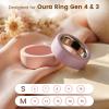 BandSmith Silicone Ring Cover Compatible with Oura Ring Protector, Elastic Case for Oura Ring Gen 4/3 Working Out - Patent Protected (Black+Clear+White, S for 678910) view 2