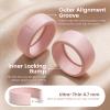 BandSmith Silicone Ring Cover Compatible with Oura Ring Protector, Elastic Case for Oura Ring Gen 4/3 Working Out - Patent Protected (Black+Clear+White, S for 678910) view 3
