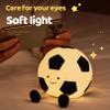 AGEK Soccer Night Light for Kids, Cartoon Soccer Lamp Silicone Baby Nursery Night Light with 3 Level Dimmable Rechargeable Bedside Lamp Nightlight Gifts for Kids Toddler Bedroom Home Office Decor view 3