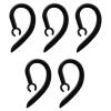 Ear Hooks 360 Rotatable Multi-Dimensional Adjustable Soft Silicone Bluetooth Headset Clips Anti-Slip Sports Clamp Loop Replacement 5Pcs 6mm, Black view 1