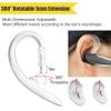 Ear Hooks 360 Rotatable Multi-Dimensional Adjustable Soft Silicone Bluetooth Headset Clips Anti-Slip Sports Clamp Loop Replacement 5Pcs 6mm, Black view 2