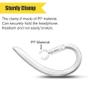 Ear Hooks 360 Rotatable Multi-Dimensional Adjustable Soft Silicone Bluetooth Headset Clips Anti-Slip Sports Clamp Loop Replacement 5Pcs 6mm, Black view 4