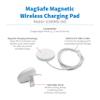 Eaton Tripp Lite Series Wireless Charger Pad, 15W Magnetic Phone Charging Pad, MagSafe MFi Charging for Apple iPhone iPad & AirPods, 5ft Cable, White, 1-Year Warranty (U280MS-005) view 4