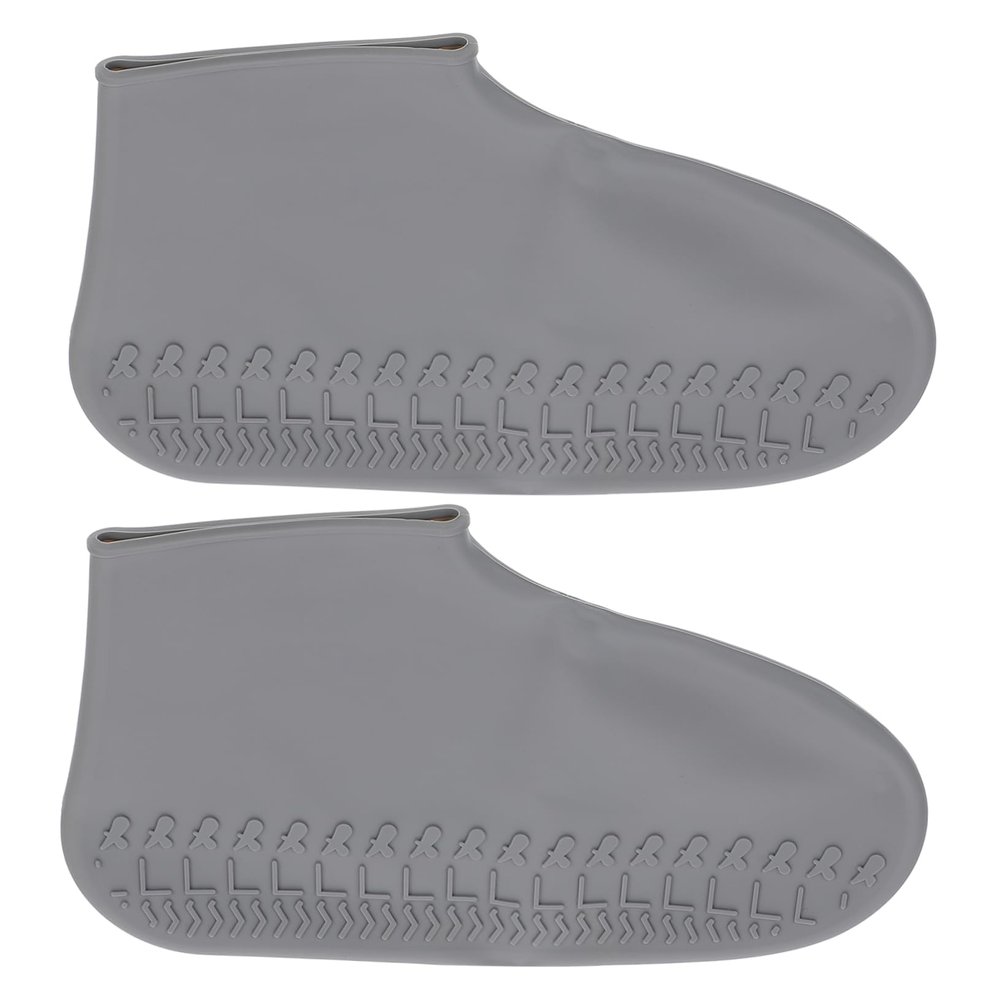 ULTECHNOVO Silicone Rain Shoes Covers Men Women Easy to Clean and Store Slip Design Grey s
