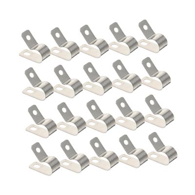 DOITOOL 20pcs Cable Fixator Buckles R-Type Cable Clamps for Wire Organization Multipurpose Cord Holder for Home Office and Garage Storage