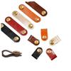 DOITOOL 10pcs Leather Cord Organizer Clips Cable Holder for Earphones Chargers Mixed Practical Winder for Tidy Cable Management view 4
