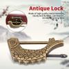Bronze Fish Shaped Padlock, Antique, Metal Material, Classic Design, Ideal for Drawers, Jewelry Boxes and Suitcases, Collectible Object, Nice Gift view 3