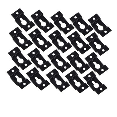 DOITOOL 20pcs Keyhole Hangers Heavy Duty Iron Wall Mounted Speaker Brackets Flush Design for Shelves Cabinets Picture Frames and Sturdy Hook System