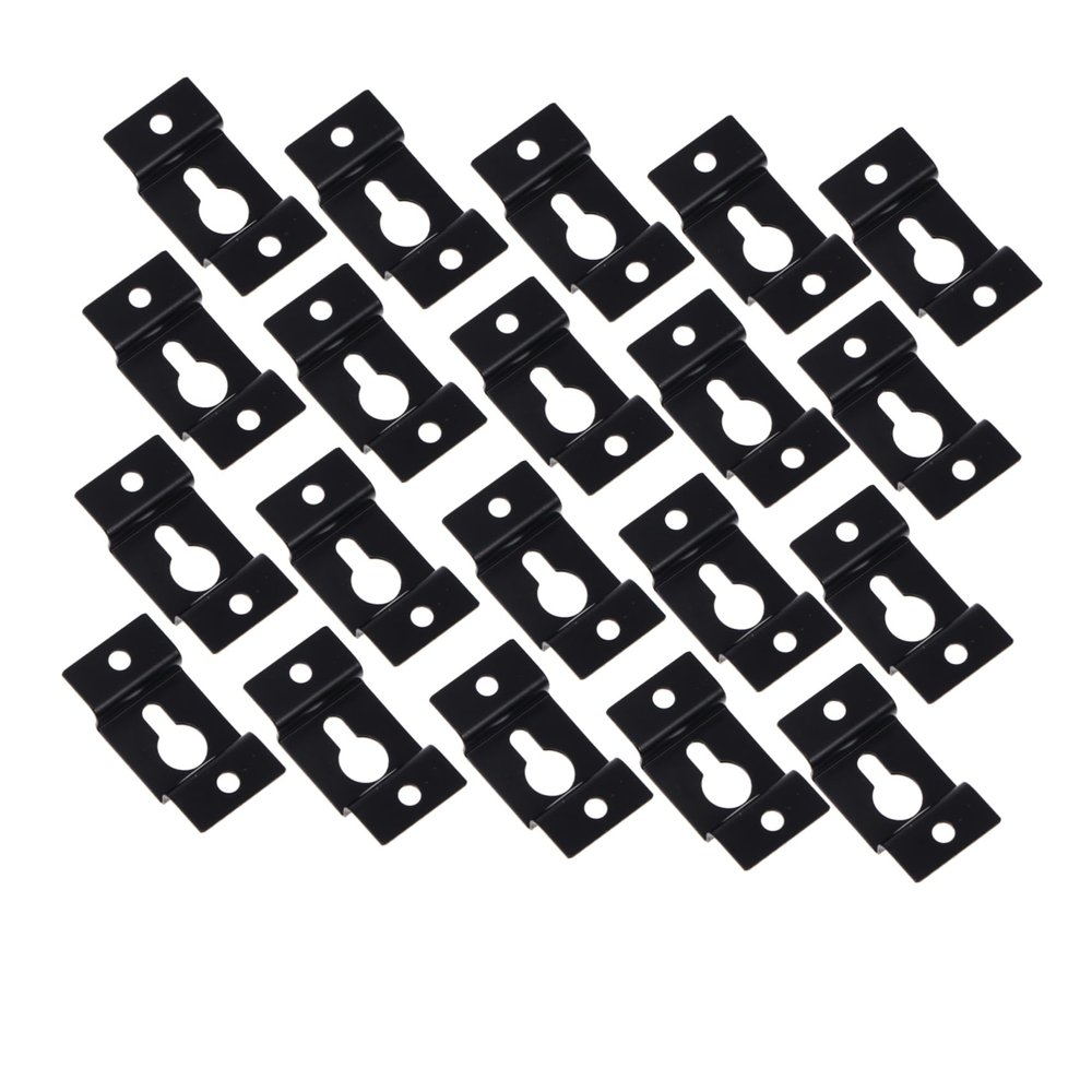 DOITOOL 20pcs Keyhole Hangers Heavy Duty Iron Wall Mounted Speaker Brackets Flush Design for Shelves Cabinets Picture Frames and Sturdy Hook System