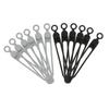 Veemoon 12pcs Reusable Silicone Cable Ties Flexible Wire Organizers for Home Office Outdoor Use Sturdy Multi-purpose Cord Management Straps Black Gray view 1