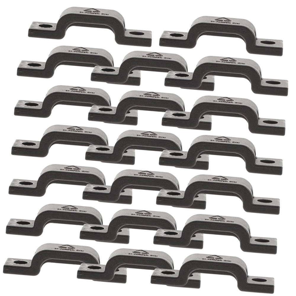 Homoyoyo 20pcs Arch Shaped Nylon Wire Clips for Cable Management Flexible and Durable Cable Clamps for Organizing Usb Ethernet and Extension Cords Black Clips with Spacing