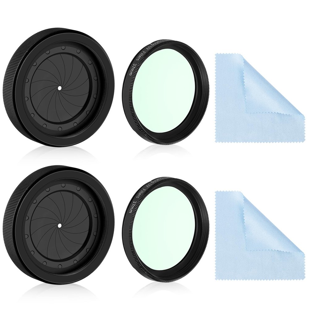 Adjustable Iris Aperture Diaphragm M30 to M37 Iris Aperture Diaphragm Adapter Optical Diaphragm 1.5-26mm Lens Module Adapter Ring PVS-14 PSV14 Optics (Filter Cleaning Cloth Set*2)