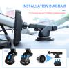 podofo Suction Cup Bracket for 6.8/7/9/9.3/10.26 inch Portable Car Stereo Radio, Upgraded Mount Windshield Monitor Suction Cup Bracket for Portable Carplay Screen Android Auto Screen for Car view 3