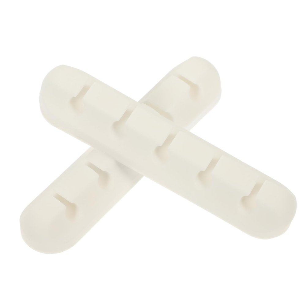 DOITOOL 2pcs Cable Organizer Clips Strong Adhesive Self-Adhesive Cord Holder for Desk Wall and Tv Slots Design for Efficient and Clutter Space