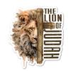 3" Lion of Judah America World Christian Christianity Love Believer Truth Resurrection USA Quality Laminated Laptop Sticker color rainbow colors beauty woman family mother gift view 1