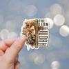 3" Lion of Judah America World Christian Christianity Love Believer Truth Resurrection USA Quality Laminated Laptop Sticker color rainbow colors beauty woman family mother gift view 2