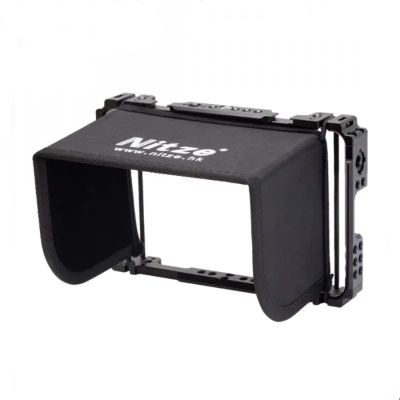 DirectNine Basics Nitze Cage Built-in NATO Rail with LS7-G7 Sunhood and Cold Shoe Compatible with OSEE T7/G7 7"" Monitor, blak, TP2-G7
