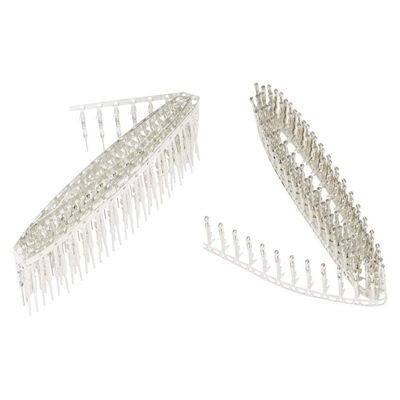 Ferwooh 100PCS 2.54mm 18-24awg Male Pin Crimp Terminal Connector + 100PCS Female Pins Connector Kits for Dupont Jumper Wire Cable