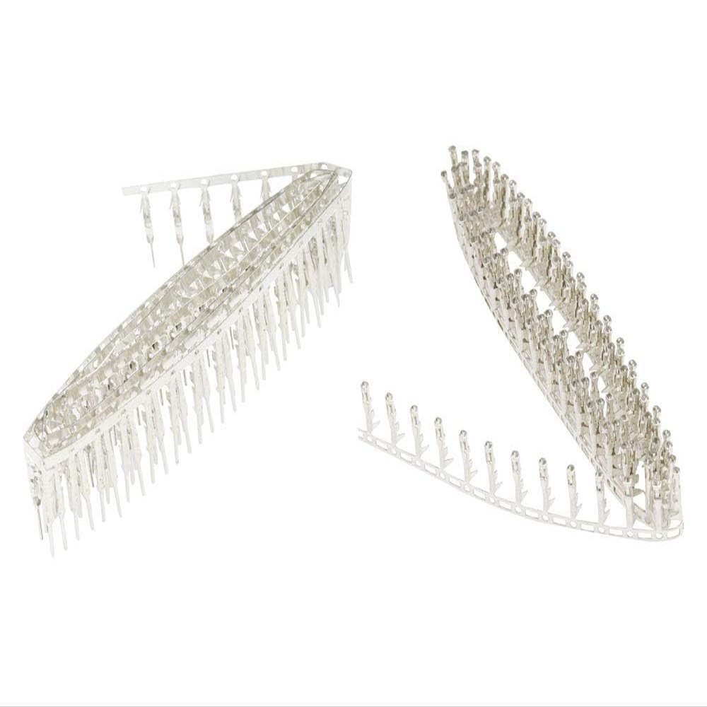 Ferwooh 100PCS 2.54mm 18-24awg Male Pin Crimp Terminal Connector + 100PCS Female Pins Connector Kits for Dupont Jumper Wire Cable