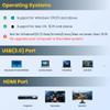 WinRaybot USB to Dual HDMI Adapter 1080P@60Hz 2 Port HDMI Splitter Extended Display for PC, Dual Monitor Adapter for Laptop, USB-C to Two HD Converter Plug & Play with Driver Support Mac/Windows view 4