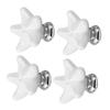 BUTIFULSIC 4 PCS Ceramic Sea Star Cabinet Knobs Elegant Drawer Pull Handles for Kitchen and Furniture White Easy Installation Suitable for Cabinets and Closets view 1
