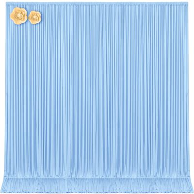 10ft x 15ft Baby Blue Wrinkle Free Backdrop Curtains for Wedding Party Backdrops Curtain Drapes Fabric Decorations Photo Back Drop Cloth for Baby Shower Photography Stage Reception