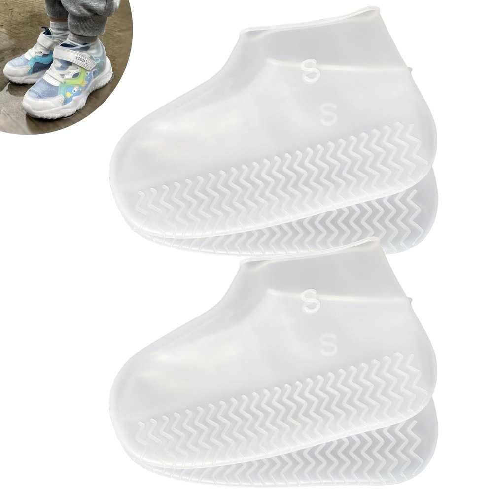 LSDWL Waterproof Shoe Covers, Clear, S
