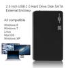 Jkjhbhged 2.5 Inch USB HDD Case Sata to USB 2.0 Hard Drive Disk SATA External Enclosure HDD Hard Drive Box with USB Cable, black, 292303 view 2