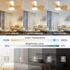 SYLEEN 24'' Ceiling Fans with Lights and Remote, DC Motor Large Air Volume Ceiling Fans, Dimmable 3 Colors Temperature, 1800 Lumens LED Light Ceiling Fan for Bedroom, Kitchen, Living Room, Apartment view 4