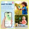 [2in1] for AirTag Bracelet & AirTag Holder with Pin, Kids Airtag Case and Kids Air Tag Bracelet Waterproof Air tag Holder Cute Design Soft Silicone Air Tag Case for Children Teens (Black-Shark) view 3
