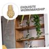 POPETPOP Quality Material Bamboo Lantern Lamp Solar-Powered Easy to Use for Outdoor Decor Landscape view 4