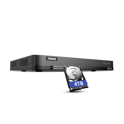 ANNKE 16CH 4K AI DVR with Human & Vehicle Detection, 8MP H.265+ Surveillance CCTV Recorder for Home & Business, Work with Alexa, Easy Live Viewing, Support TVI/AHD/CVI/CVBS/IPC Input, 4TB HDD Included