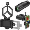 Tydeux 10x25 Waterproof Compact Monocular - Bundle with - Smartphone Telescope Adapter Camera Mount view 1